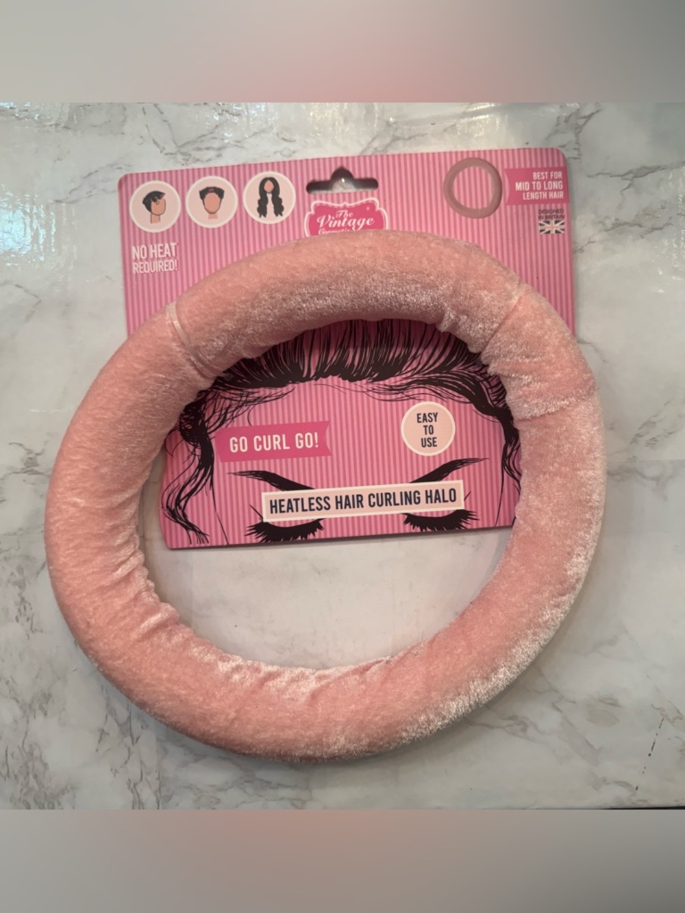 Vintage Collection Pink Heatless Hair Curling Halo